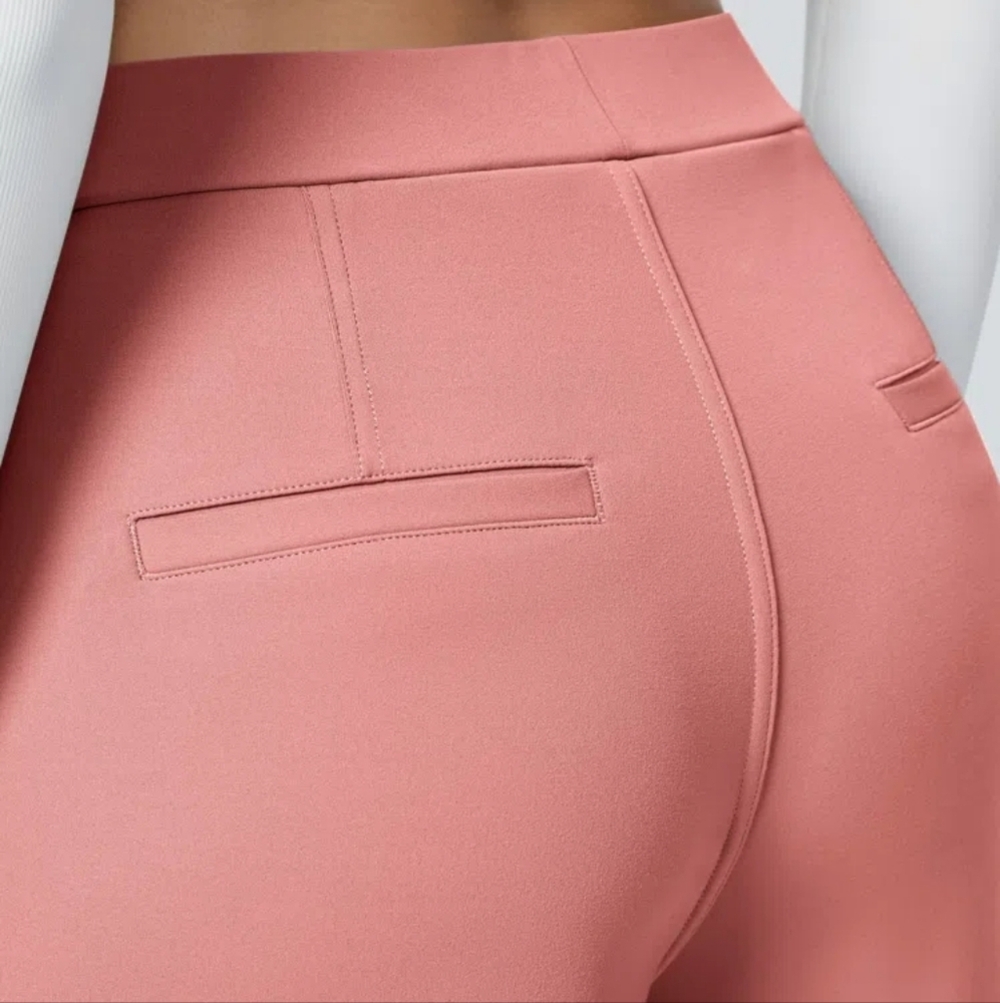 Nwt! Halara High Waisted Side Pocket Straight Leg Work Pants, Candy Pink - Picture 5 of 10